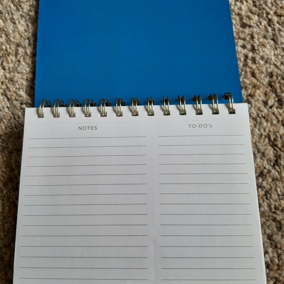 Cute Spiral Notepad - blue and white scallop pattern - Picture 3 of 8